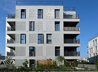 50 logements familiaux et 100 logements étudiants - Gennevilliers
Architecte : Fabienne Gérin Jean Architectes

